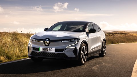 Renault Megane E-Tech Electric front three quarter static