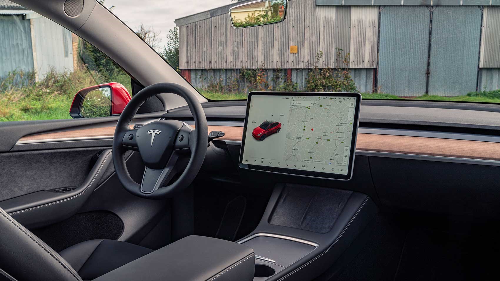 Tesla Model Y electric SUV dashboard