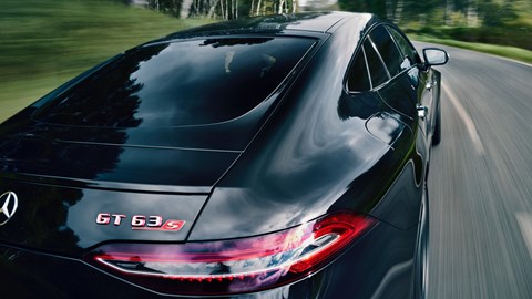 AMG GT63 S E Performance rear driving closeup