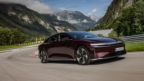 Lucid Air Pure: front three quarters