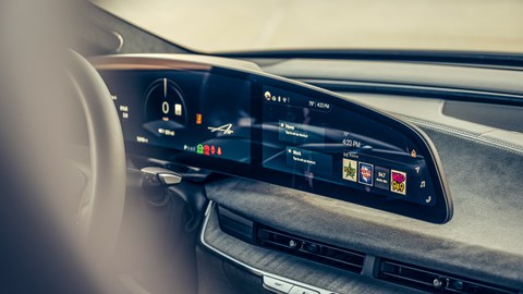The digital dashboard and instrumentation in Lucid Air work well