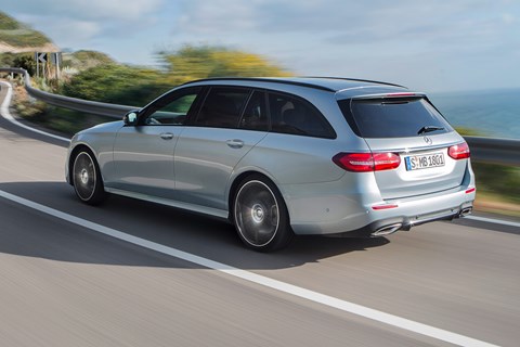 Merc E-class wagon: rear shot