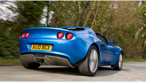 The 2010 Lotus Elise: not much different on the rear three-quarters angle
