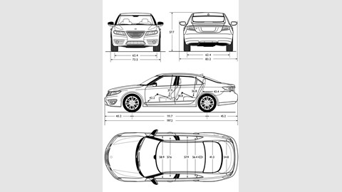 It's a big car, the new 2010 Saab 9-5. It's over 5m long for crying out loud