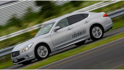 CAR drove the new Infiniti M35 Hybrid on track in Japan