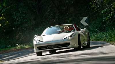 Chris Chilton tests the slippy slidey function in the new Ferrari 458 Spider
