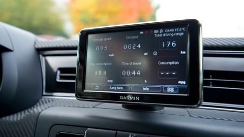 Garmin multi-media screen the only nod to connectivity