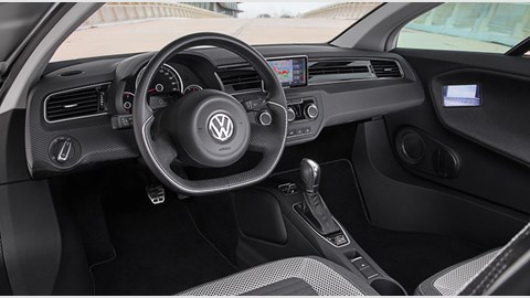 Volkswagen XL1 cockpit: snug, simple, remarkably comfortable