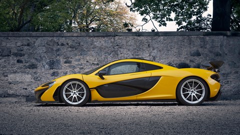 McLaren P1 review, yellow, side view