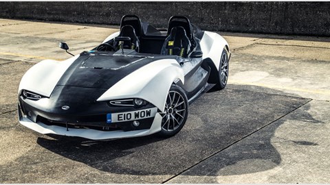 Zenos E10's innovative structure combines an extruded aluminium backbone chassis with a carbon tub, made using recycled fibres