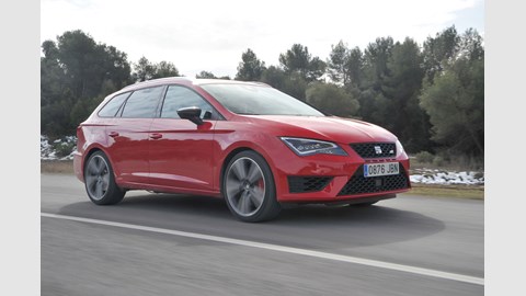 Top speed, like the Cupra hatchback, is 155mph