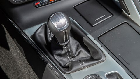 Seven forward gears here, and rev-matching