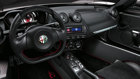 4C Spider cockpit gets more leather and an upgraded stereo