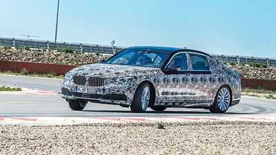 The new BMW 7-series on test, sideways