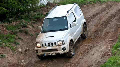 Even in rear-wheel drive mode, the Jimny's genuinely adept off-road