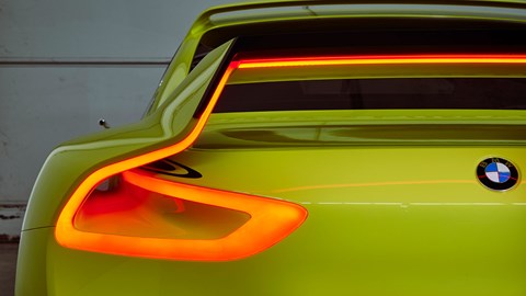 Rear references both '70s CSL and 21st century i8