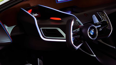 Not quite so retro inside, eh?