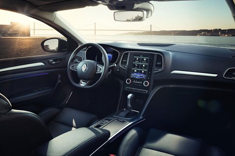 Inside the Renault Megane Grand Coupe's cabin