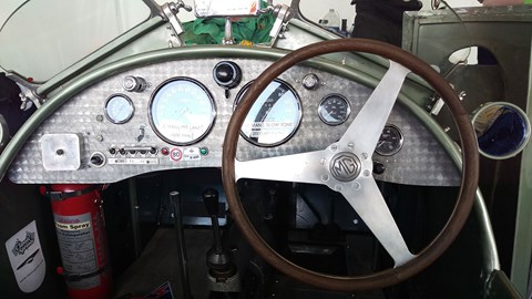 Dashboard of the MG TC