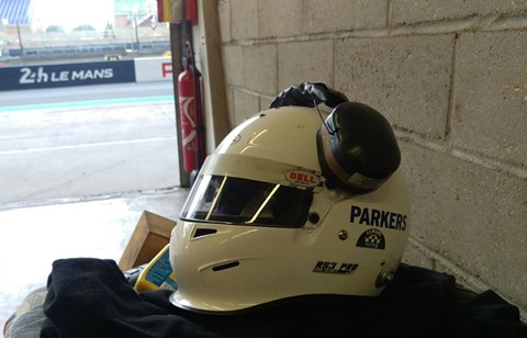 Gareth Evans's helmet