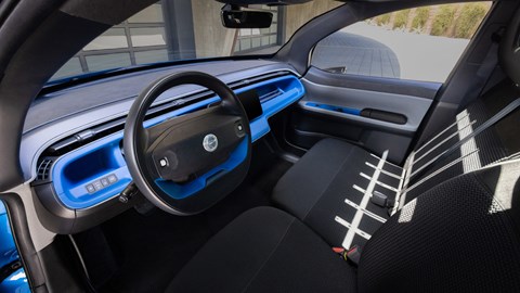 Fisker Pear electric SUV - front interior, steering wheel