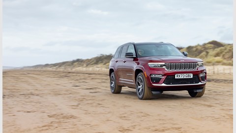 Jeep Grand Cherokee review - front, sand