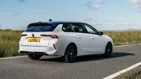 Vauxhall Astra Sports Tourer review - rear, white