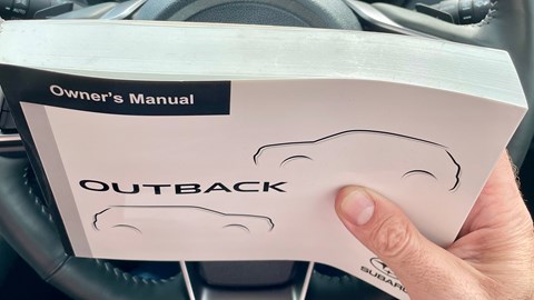 Subaru Outback's owners' manual is a whopping 628 pages long