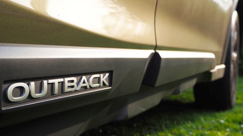 Outback branding on the Subaru's cladding