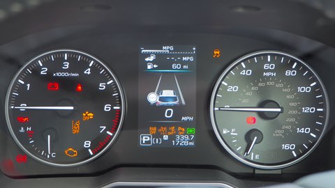 Old-school dials meet 1990s digital read-out: the Outback is pleasingly old-school