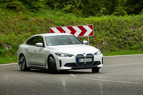 BMW i4 going very sideways
