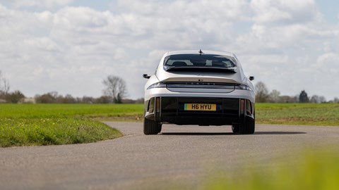 Hyundai Ioniq 6 - rear on the road