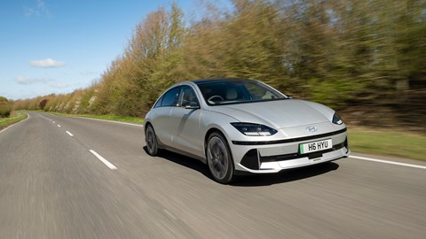 Hyundai Ioniq 6 - on the road front shot
