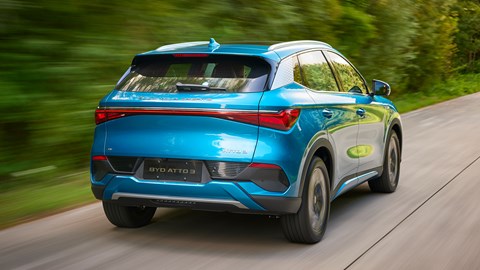 BYD Atto 3 driving rear