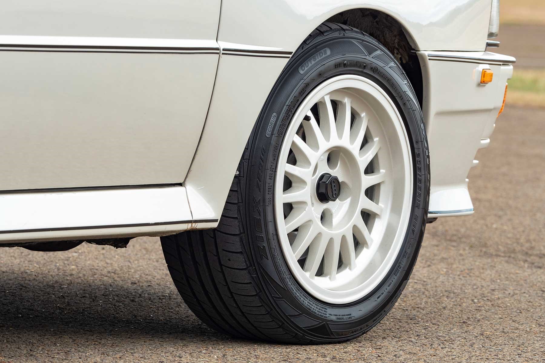 Humble 15in white alloy wheels wearing 205/55 Falkens