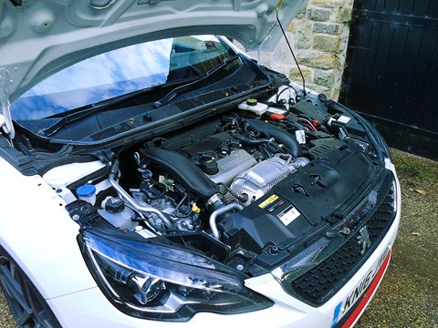 The 1.6-litre turbo powering our Peugeot 308 GTI 270