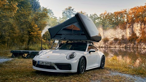 911 tent comes out of a hard case box, sleeps two