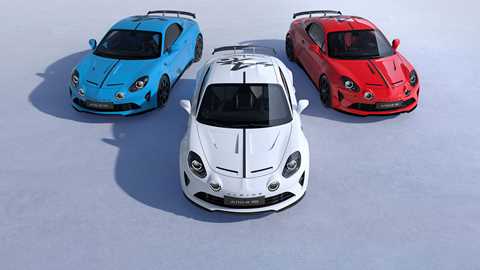 Alpine A110R 70 Tricolour editions - blue, white and red, top