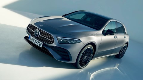 Mercedes-Benz A-Class - 2022 facelift, front view, silver hatchback
