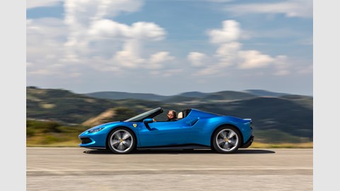 Ferrari 296 GTS side-on dynamic