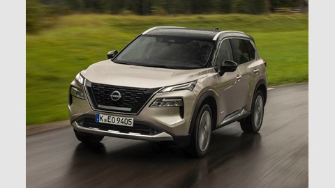 2022 Nissan X-Trail driving front 3/4