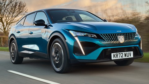Peugeot 408 crossover review on CAR magazine - front view, driving