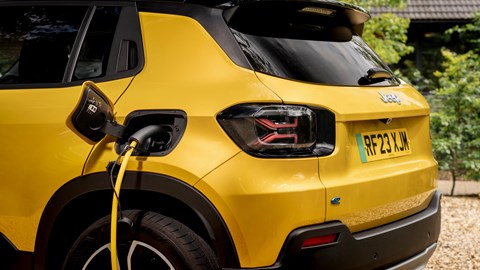 Jeep Avenger (2023) review: charging port, yellow paint