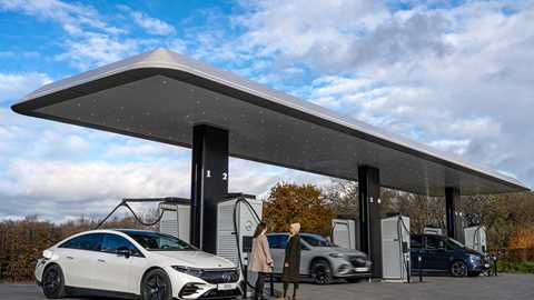 The first Mercedes-Benz charging hub has opened in Mannheim, Germany