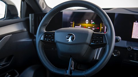 Vauxhall Astra GSe steering wheel