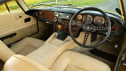 Colin Chapman sat here - and the winning bidder will be able to as well. Steering wheel, dashboard and front seats of the Lotus founder's personal Elan +2