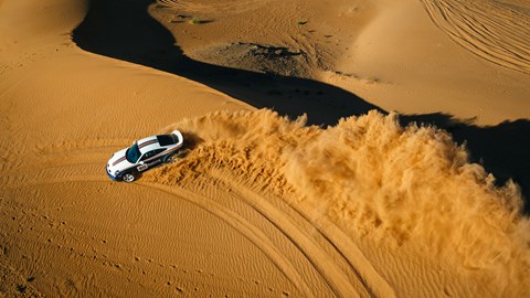 Porsche 911 Dakar 2023 from above