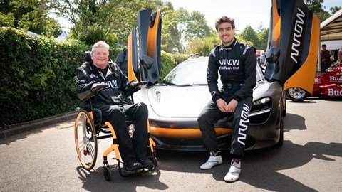 Sam Schmidt and his McLaren 720S at Goodwood