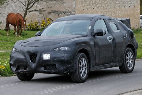 The Alfa Romeo Stelvio caught testing