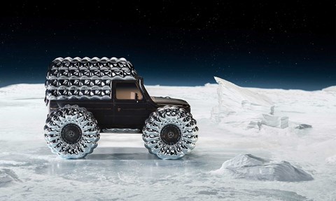 The G-wagen wrapped up in a shiny, bubbly Moncler jacket